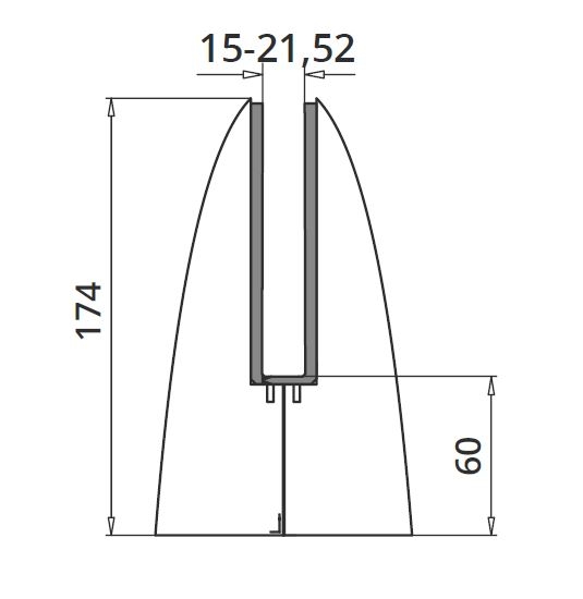 Prindere punctuala ovala pardoseala 102x110 mm [2]