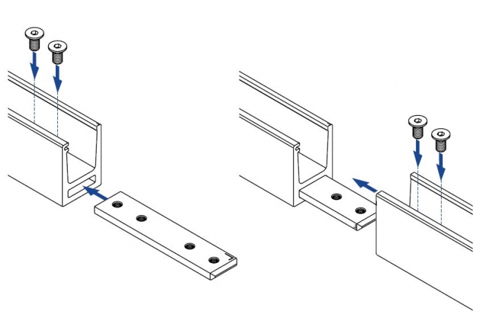 Conector 180° profil/mana curenta U Easy Glass® Hybrid [3]