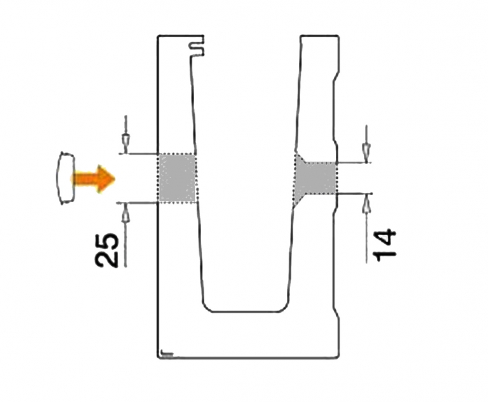 Capac mascare gauri fixare profil U balustrada Easy Glass® Eco [3]
