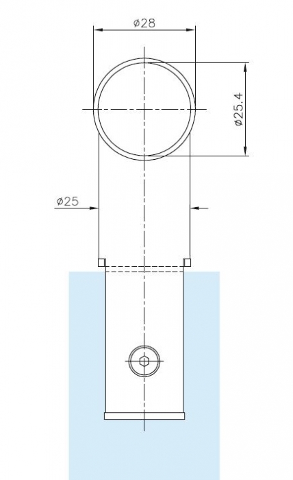 Conector 90° teava Ø25 mm compartimentare toaleta [2]