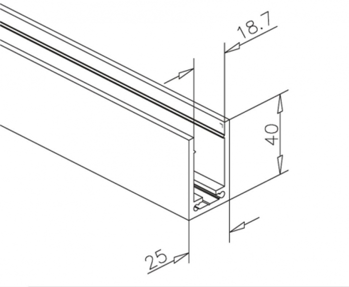 Profil compartimentare U 40x25x3,15 mm [2]