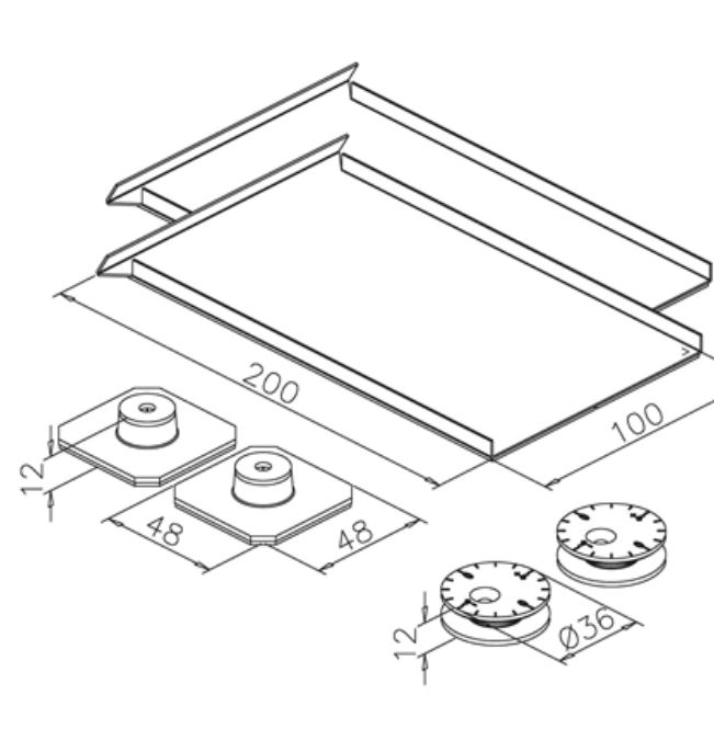 Set accesorii fixare mecanica oglinda max 1,6 m² [2]
