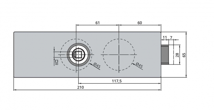 Broasca Dorma Arcos Studio fara incuiere usa sticla 8-10 mm [5]