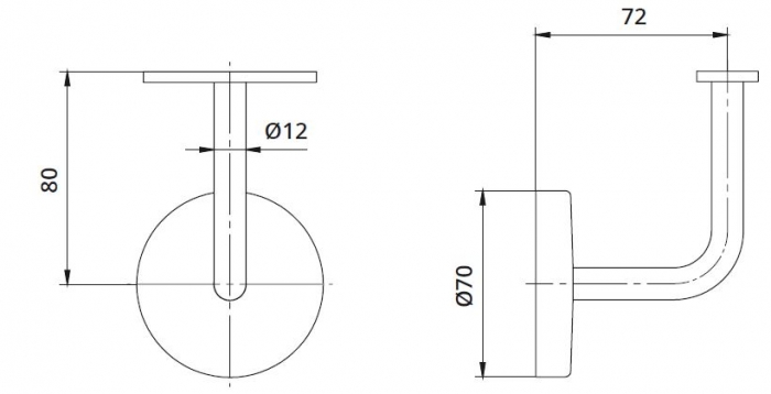 Suport perete 72x80 mm mana curenta patrata 40x40 mm [2]