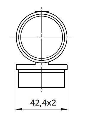 Imbinare variabila ±90° mana curenta rotunda Ø42,4 mm [2]