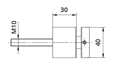 Conector sticla patrat 40x40/30 mm [2]