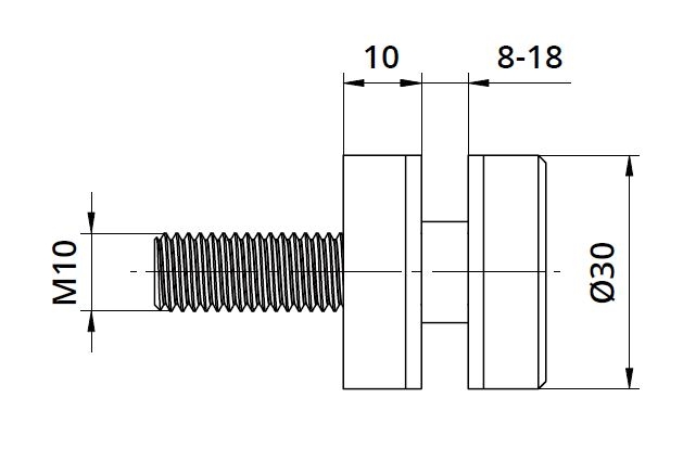 Conector sticla Ø30x10 mm [2]