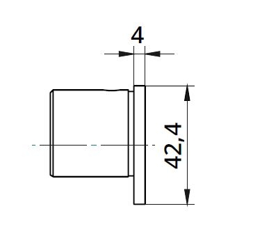 Capac capat mana curenta profilata Ø42,4 mm [2]