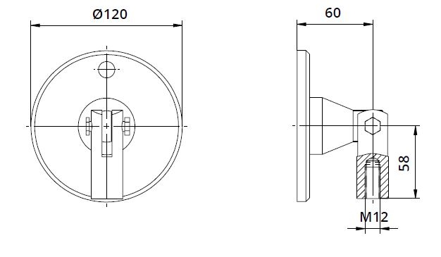 Conector superior perete/tija copertina [2]