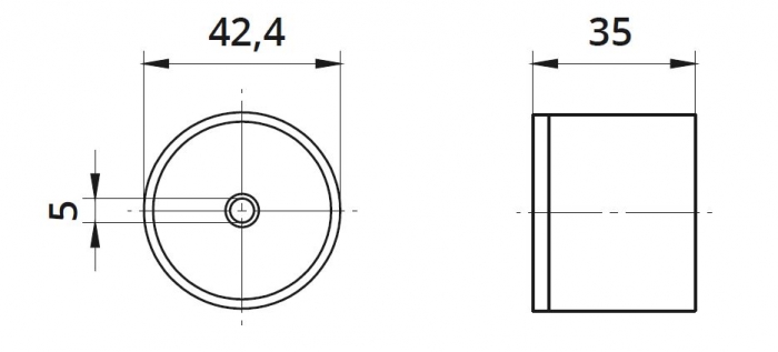 Conector mana curenta din lemn Ø42,4 mm [2]