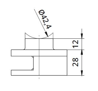 Clema simpla Ø60x28 mm fixare pe teava rotunda [2]