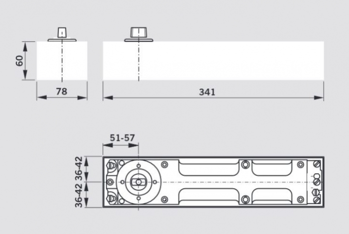 Amortizor pardoseala Dorma BTS 80 EN 4 cu placa si insert standard [2]