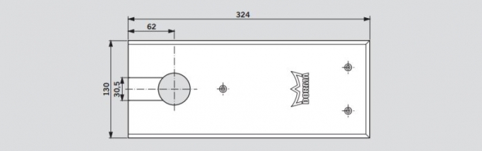 Amortizor pardoseala Dorma BTS 84 EN 3 cu placa si insert standard/blocaj la 90º [3]