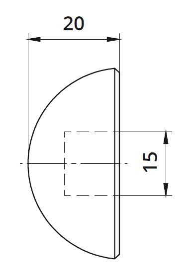 Capac capat mana curenta rotunda Ø42,4 mm [2]