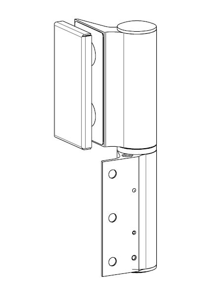 Balama hidraulica Biloba EVO Frame cu blocare 90°/180° fixare pe toc aluminiu [2]