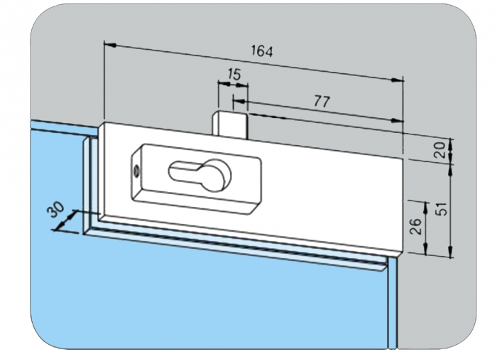 Incuietoare de colt (pardoseala) US 10 - Universal Light [3]