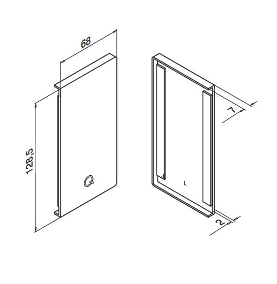 Capac capat profil U balustrada Easy Glass® Smart [2]
