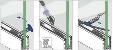 Cheie Q-disc® montaj cale/garnituri profil U balustrada Easy Glass® Smart [2]