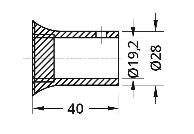 Conector bara stabilizare cabina dus teava/perete [2]