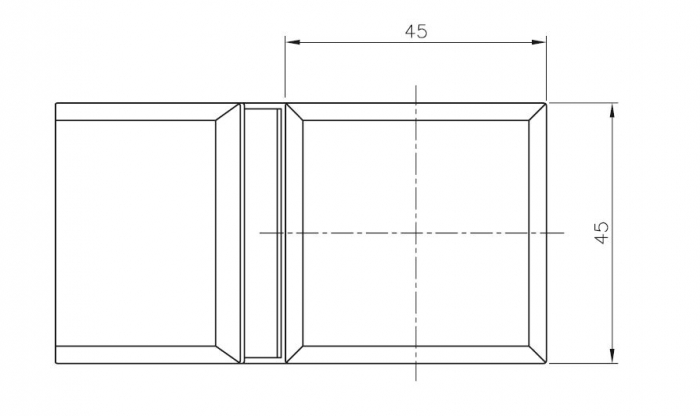 Conector cabina dus sticla/sticla 135° [2]