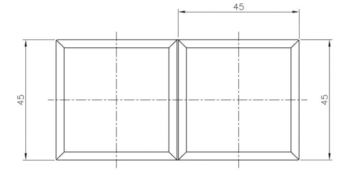 Conector cabina dus sticla/sticla 180° [2]