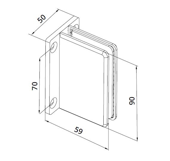 Conector Dorma cabina dus perete/sticla S1000 SHH 306 [2]