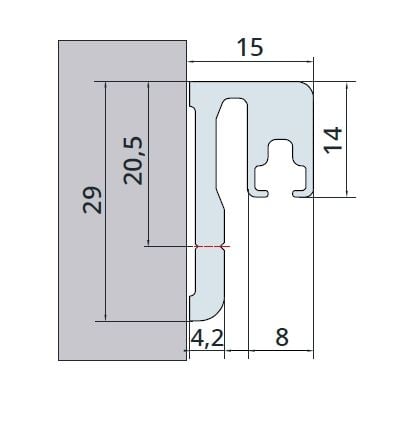 Suport garnitura magnetica/etansare cabina dus sticla 6-8 mm [2]