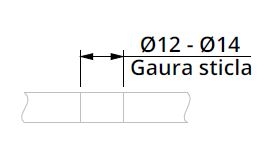 Maner rectangular, 40x10 mm [3]