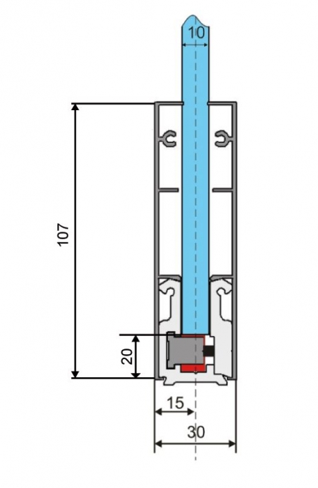 Profil perimetral sticla 10-12 mm [3]