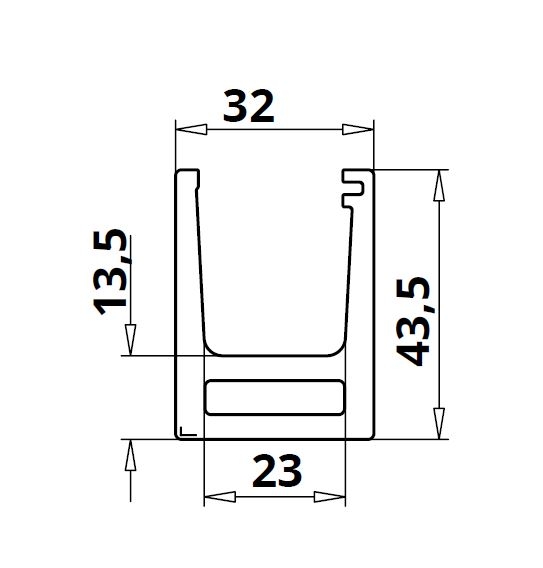 Profil U balustrada Easy Glass® Hybrid fixare pardoseala [2]