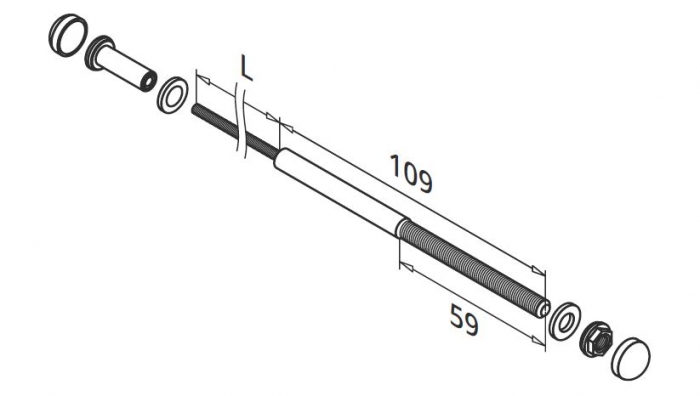Set cablu FAST FIX pentru montant balustrada [2]