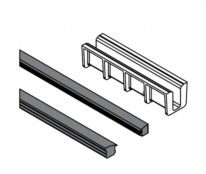 Set cale si garnituri profil U balustrada Easy Glass® Hybrid [2]