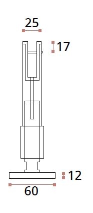Picior reglabil 120-150 mm sticla/HPL 10-13 mm compartimentare toaleta [2]