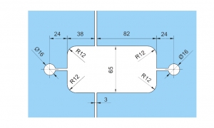 Set 2 balamale hidraulice Dorma Tensor sticla/sticla [2]