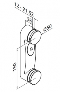 Prindere punctuala dubla Ø50x38 mm [1]
