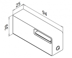 Suport perete mana curenta rectangulara 40x10 mm [1]