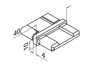 Imbinare 180° mana curenta rectangulara 40x10 mm [1]