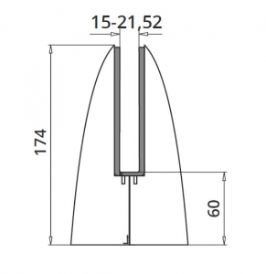 Prindere punctuala ovala pardoseala 102x110 mm [1]