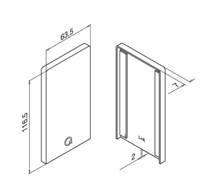 Capac capat profil U balustrada Easy Glass® Smart fixare pardoseala [1]