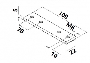 Conector 180° profil/mana curenta U Easy Glass® Hybrid [1]