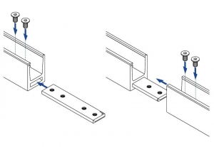 Conector 180° profil/mana curenta U Easy Glass® Hybrid [2]