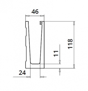 Profil U balustrada Easy Glass® Eco fixare laterala [1]