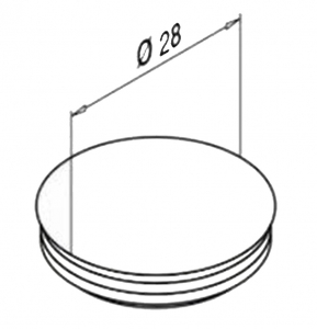 Capac mascare gauri fixare profil U balustrada Easy Glass® Eco [1]