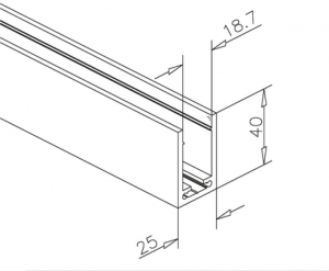 Profil compartimentare U 40x25x3,15 mm [1]
