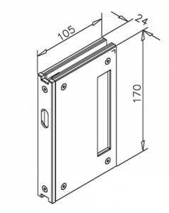 Contrabroasca incuietoare usa glisanta sticla 10 mm [1]