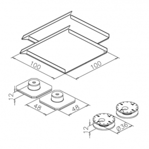Set accesorii fixare mecanica oglinda max 0,8 m² [1]