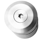 Prinderi punctuale - Conector punctual Ø50 mm, capac cu surub, cu guler, reglabil 30-37 mm, 10-21.52 mm, inox satinat 304