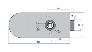 Broasca Dorma Studio Rondo fara incuiere usa sticla 8-10 mm [1]