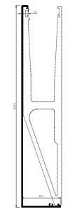 Accesorii profil U balustrada sticla - Capac frontal profil U balustrada tip Y View Crystal fixare laterala