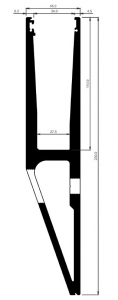 Profil U balustrada tip Y View Crystal fixare laterala [1]